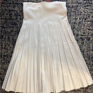 White Pleated Skirt